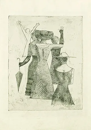 版画 Campigli - L'incontro