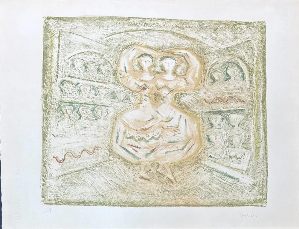 石版画 Campigli - Massimo Campigli (1895–1971) - Danzatrici - lithograph on paper - 1965