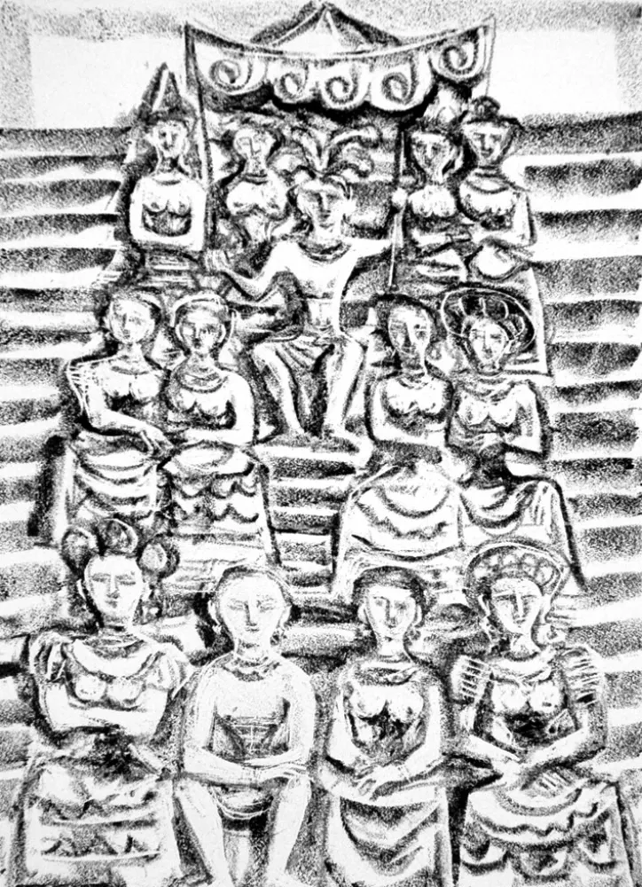 石版画 Campigli - Minosse