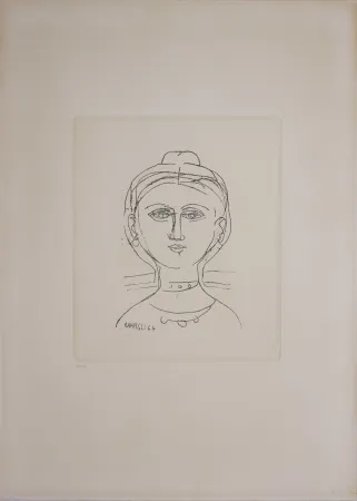 版画 Campigli - Volto femminile