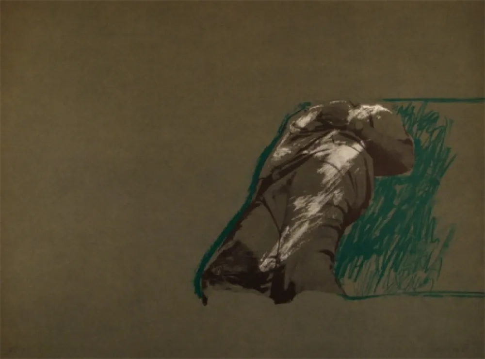 石版画 Canogar - Figura sobre la Hierba