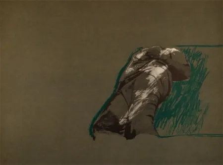 石版画 Canogar - Figura sobre la Hierba