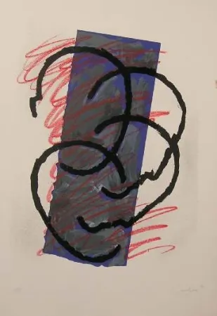 石版画 Canogar - UNTITLED