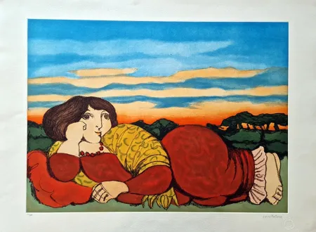 蚀刻版画 Cantatore - Odalisca