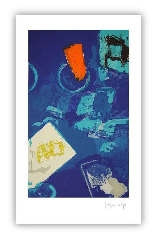 版画 Capa - Vertical deep blue