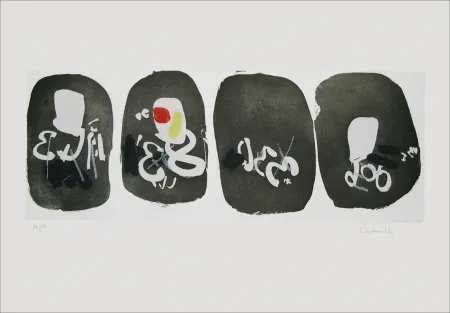 蚀刻版画 Capdeville - Quatre marques