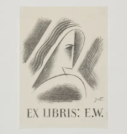 石版画 Capek - Exlibris E.W. 