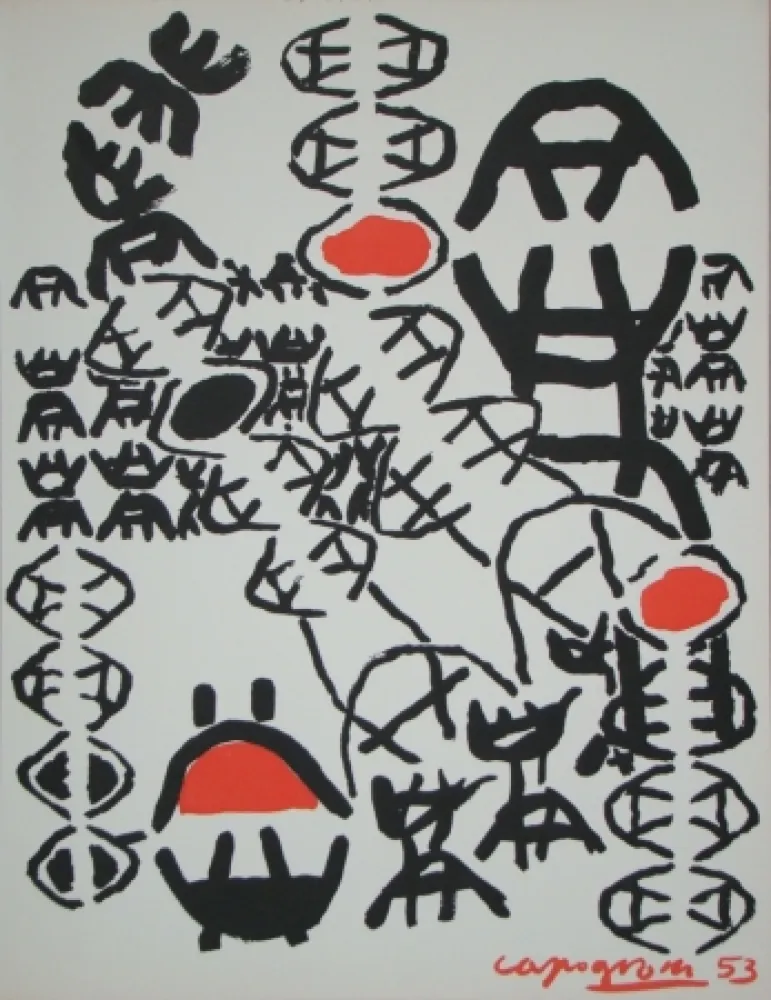 石版画 Capogrossi - Chemin de croix, 1953