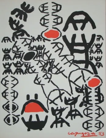 石版画 Capogrossi - Chemin de croix, 1953