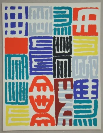 镂版印刷 Capogrossi - Composition