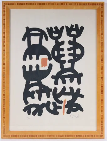 石版画 Capogrossi - Composizione