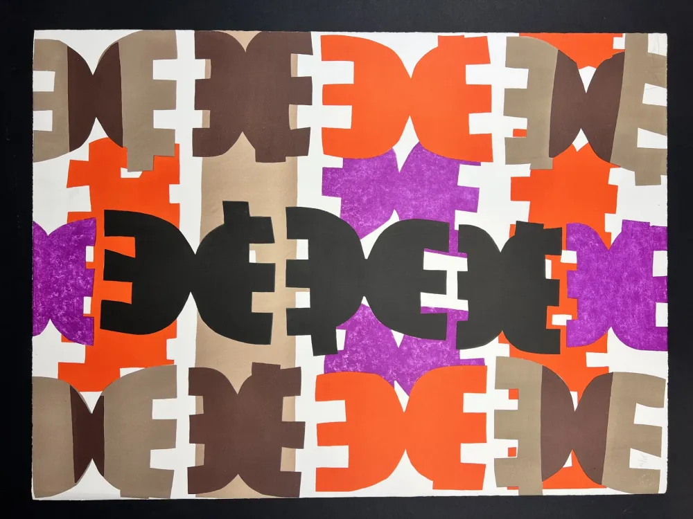 石版画 Capogrossi - Composizione