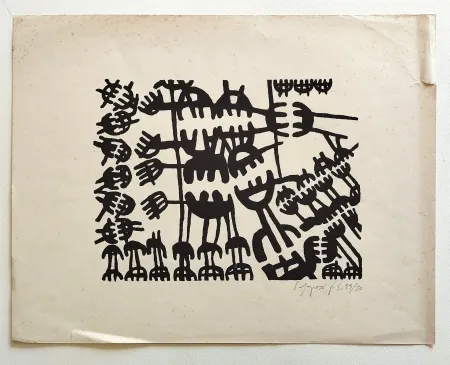 石版画 Capogrossi - Forma 2