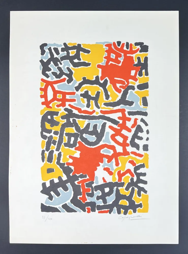 石版画 Capogrossi - Giuseppe Capogrossi (1900-1972) - Coloured lithograph on paper - 1952