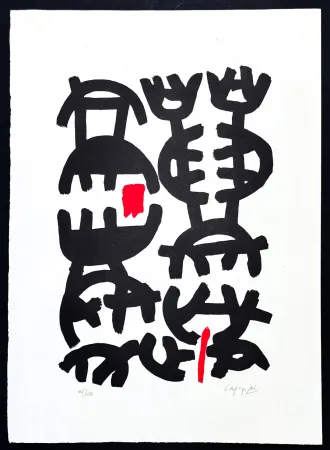 石版画 Capogrossi - Giuseppe Capogrossi (1900–1972) - Lithography on Fabriano paper - 1957