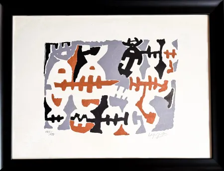 石版画 Capogrossi - Giuseppe Capogrossi (1900–1972) - Untitled - Color lithograph on paper - 1957