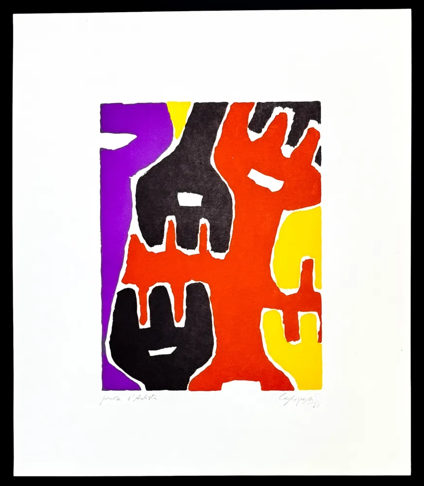 无技术 Capogrossi - Giuseppe Capogrossi (1900–1972) - Zincography on paper - 1961