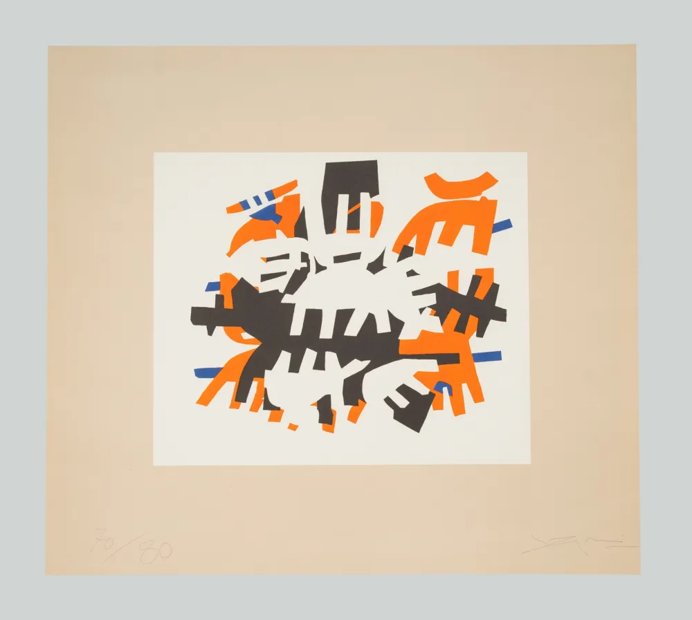 石版画 Capogrossi - Opale