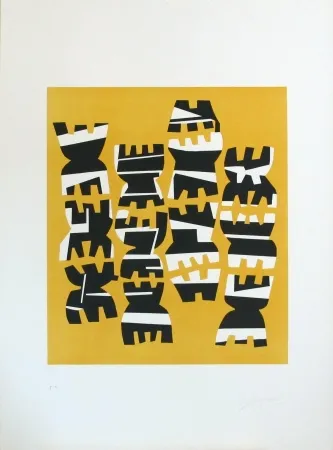 石版画 Capogrossi - Quarzo n°8