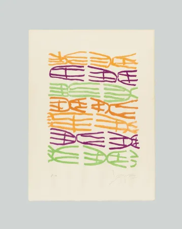 石版画 Capogrossi - Quatrain