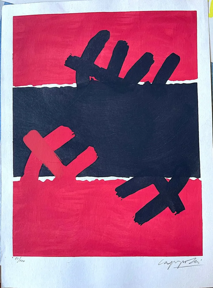 石版画 Capogrossi - Senza titolo