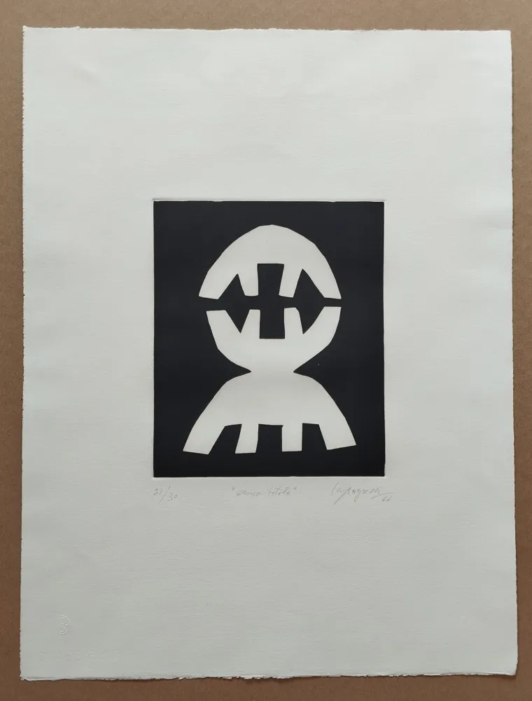 飞尘腐蚀法 Capogrossi - Senza titolo (Ricerca n.20)