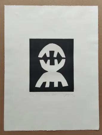 飞尘腐蚀法 Capogrossi - Senza titolo (Ricerca n.20)