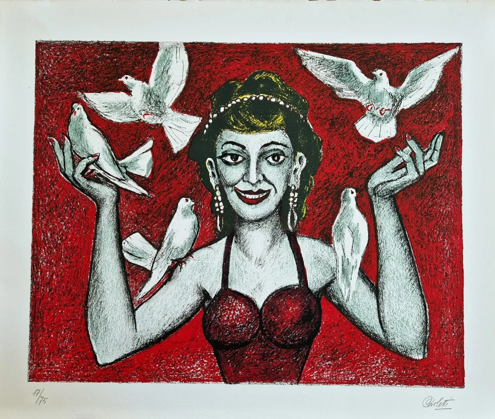 石版画 Carletti - La valletta