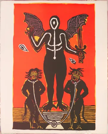 石版画 Carmassi - Il Diavolo