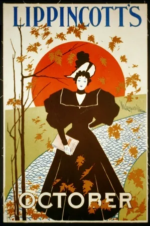 石版画 Carqueville - Lippincott's October