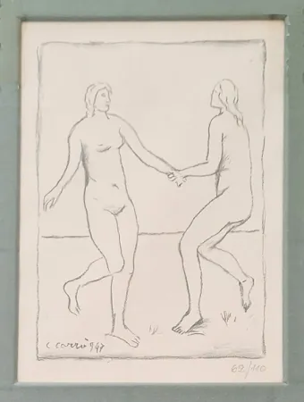 石版画 Carra - Fanciulle