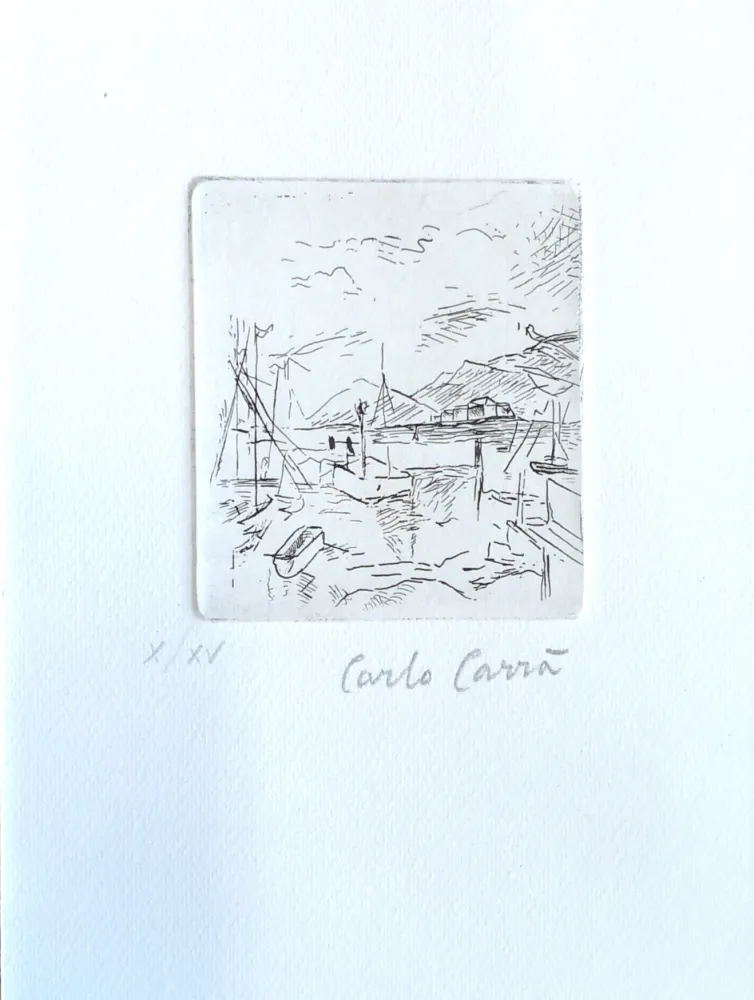 蚀刻版画 Carra - Piccolo molo