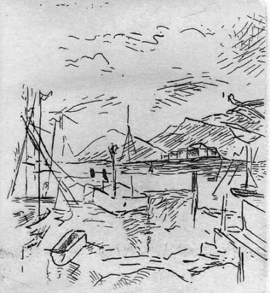 版画 Carra - Piccolo molo I, 1924