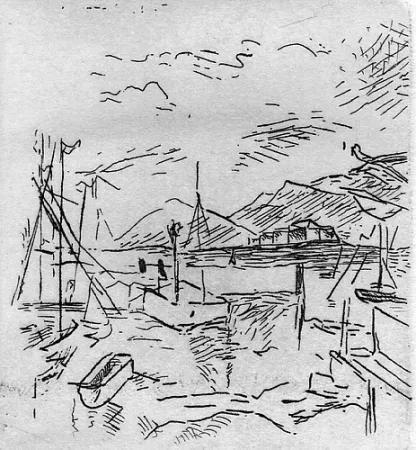 版画 Carra - Piccolo molo I, 1924