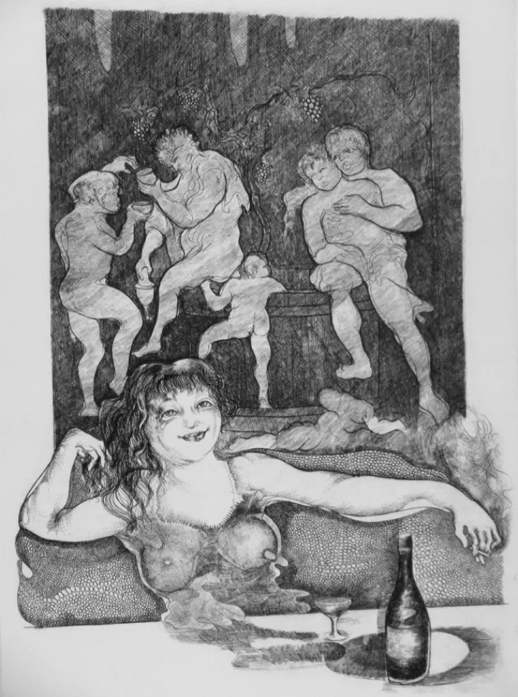 蚀刻版画 Carrera - L'attesa n.1