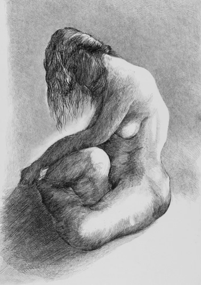 蚀刻版画 Carrera - Nudo 