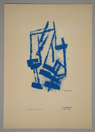 石版画 Carrey - Composition abstrait