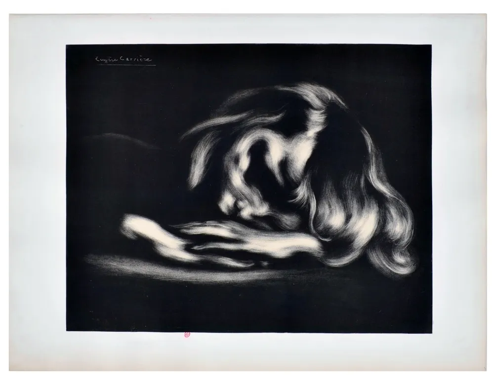 石版画 Carriere - Le Sommeil