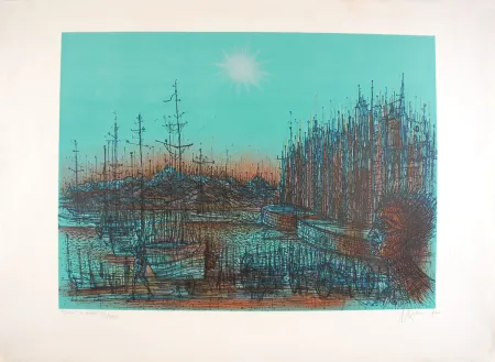 石版画 Carzou - Bateau