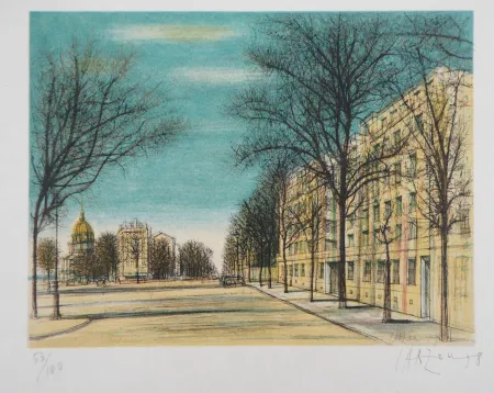 石版画 Carzou - Boulevard des Invalides