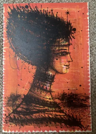 石版画 Carzou - Femme