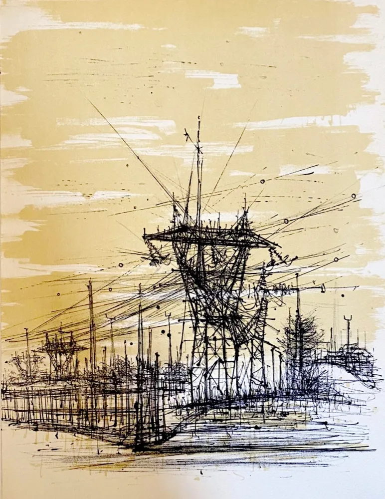 石版画 Carzou - Haute tension