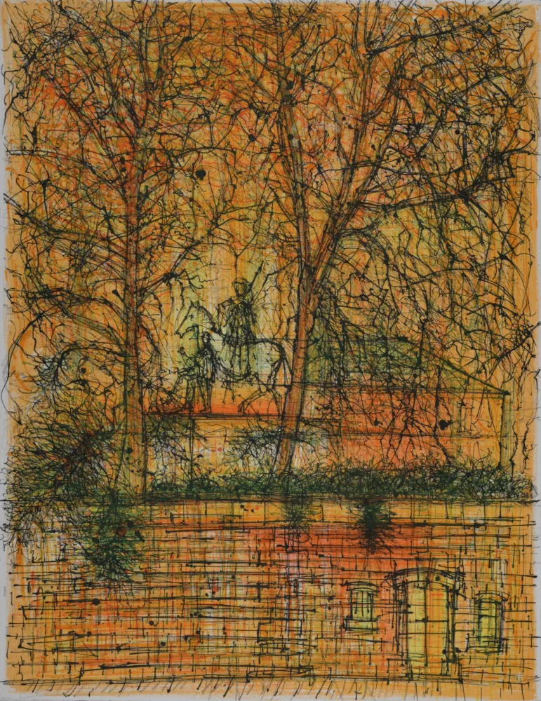 石版画 Carzou - Homme à cheval, 1962