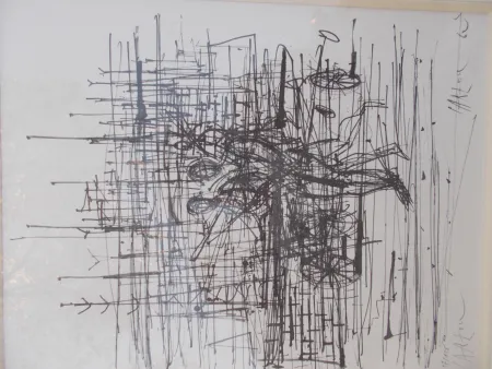 石版画 Carzou - Le champ de bataille