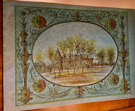 石版画 Carzou - Le Château de Rochechouart