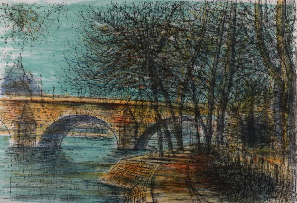 石版画 Carzou - Le Pont Neuf, 1964
