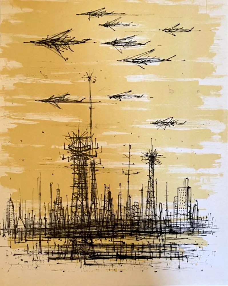 石版画 Carzou - L'escadre