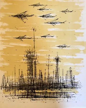 石版画 Carzou - L'escadre