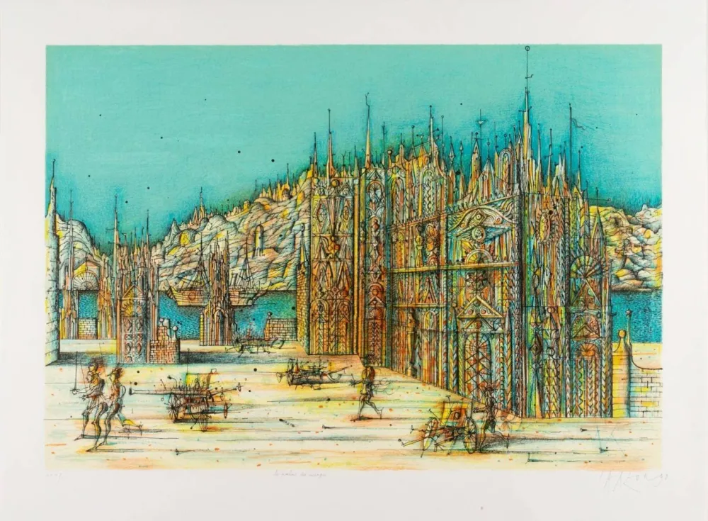 石版画 Carzou - Palais des mirages (Palace of Mirages)