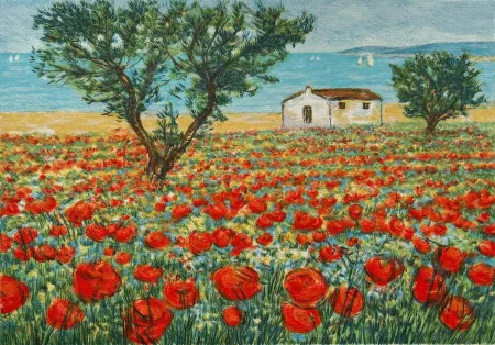 丝网印刷 Cascella - Paesaggio